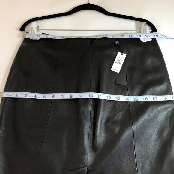 NWT - Talbots Black Leather Skirt SZ 6 - Free Ship - Picture 4 of 6